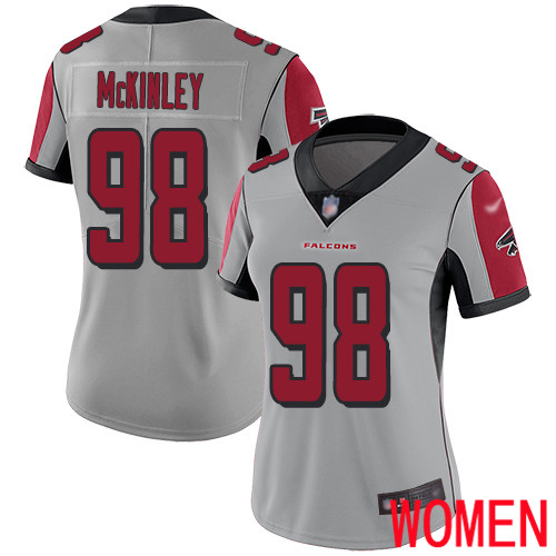 Atlanta Falcons Limited Silver Women Takkarist McKinley Jersey NFL Football #98 Inverted Legend